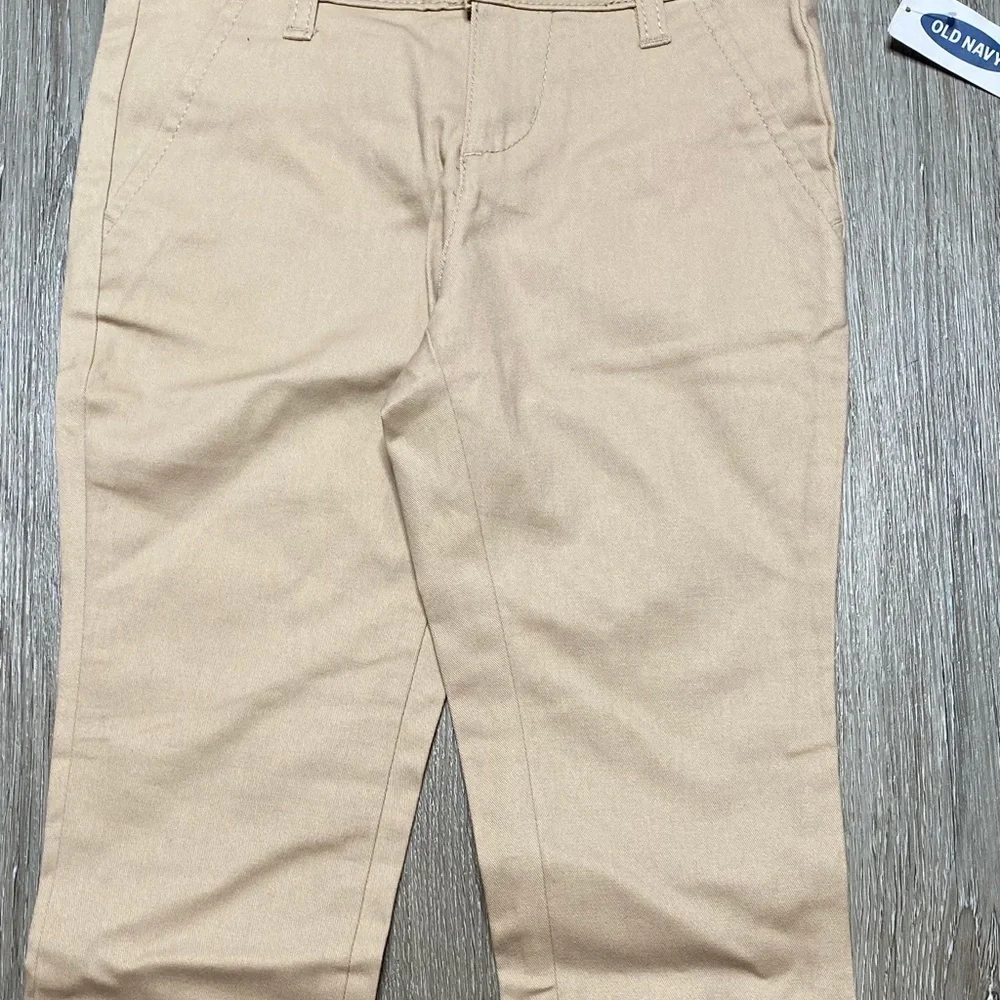 Old Navy Girl School Uniform Kaki Stretch Skinny Adjustable Waist Pants Size 6